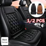 1/2X Luxury Heated Car Seat Cushion Heater 30℃-65℃ Universal 12V For Cold Winter