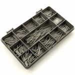 580 ASSORTED STAINLESS STEEL 25 30 40 50mm PANEL PINS TACKS HARDBOARD NAILS KIT