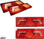 12v 24v 5 Function 96 Led Rear Neon Combination Dynamic Tail Lights Trailer E9