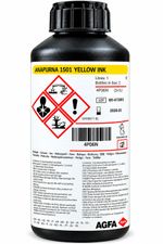 AGFA Anapurna 1501 Yellow UV Ink 4P06N Genuine 1 Litre New Exp 01/2028