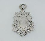Antique VIctorian 1893 English Sterling Silver Blank Unengraved Medal Watch Fob