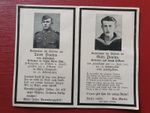 Original German Ww2 Soldiers Death Card Sterbebild Brothers Paul's,  1 U-boot 