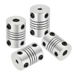 4Pcs 3.17mm to 5mm Aluminum Alloy Shaft Coupling Flexible Coupler D15 x L20mm