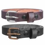 LEATHER BELT FOR KIDS (100% GENUINE) Black / Brown 18'' to 28" waist sizes