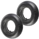 2 x WHEELBARROW WHEEL INNER TUBE AND BARROW TYRE 3.50 - 8 RUBBER INNERTUBE 35PSi
