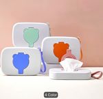 Portable Baby Wipes Case Bear Flip Lid with Wrist Strap, 4 Colour Options