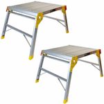 Heavy Duty Aluminium Platform Work Bench Folding Hop Up 600mm x 600mm Pack of 2