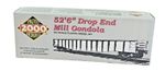 Proto 2000 HO Scale 52'6" Drop End Mill Gondola Plastic Model Kit WP No 6536 Box