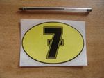 Barry Sheene Number 7 decal / sticker - 125mm x 85mm