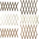 2 x EXPANDING WOODEN GARDEN TRELLIS WALL FENCE PANEL PLANT SUPPORT 5FT x 1FT
