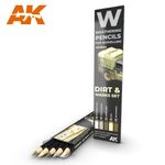 AK Interactive AK10044 Dirt & Marks Weathering Pencils Set