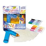CRAYOLA Marker Airbrush Spray Art Kit: 8 Markers 5 Stencils
