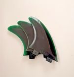 BRAND NEW Surfboard Fins, Set of 3, Translucent Green, Suitable for ALL levels
