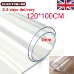 Non Slip Table mats Mat Floor Computer Carpet Protector PVC Plastic Clear 120CM
