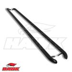 GLOSS BLACK SIDE BARS STEP STAINLESS SIDEBARS FOR FORD TRANSIT CUSTOM SWB 13-22