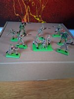 Britains Deetail WW2  British Soldiers  X 8 and Mortar. Scenery Toy Soldiers.