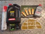 KAWASAKI ZX6R J1-J2 FULL SUPER SERVICE KIT WITH CHAIN LUBE & BRAKE FLUID