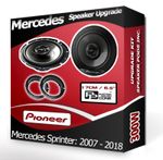 Mercedes Sprinter Front Door Speakers Pioneer car speaker kit + Adaptors 300W