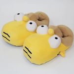 Mens Homer Simpson 3D Novelty Sizes 35-41 Gift Slippers Shoe Novelty Head Shaped