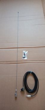 LOW BAND   BODY MOUNT ANTENNA & HINGED WHIP  with  BNC Plug