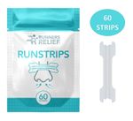 RUNSTRIPS - 60 Clear Nasal Strips. Improve Breathing & Reduce Snoring