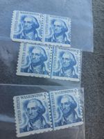 Lot of 2 1962 1968 Dirty Face  with errors George Washington 5 Cent Stamps 
