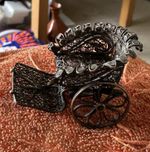 Antique Silver Filigree Miniature Carriage