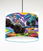 HOT WHEELS MONSTER TRUCKS CEILING DRUM LIGHT SHADE / TABLE LAMPSHADE 3 SIZES