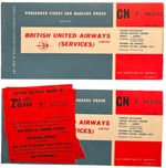British United Airways USED VINTAGE  RETRO 2 X AIRLINE TICKETS 1965