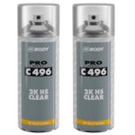HB BODY C496 2K HS Clear Coat Lacquer High Gloss Coating 400mL x2