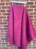 Vintage Large Pink Mohair Rectangular Blanket