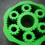 Green Gear-Style Hand Spinner Fidget Toy Spinner