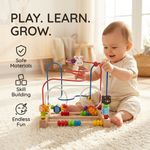 Wooden Bead Maze Roller Coaster Toy | Montessori Inspired Baby Toy 12M+