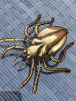 VINTAGE SOLID BRASS SPIDER TRINKET BOX ASHTRAY RARE COLLECTIBLE