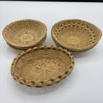 Lot Of 8 Mini Woven Baskets Oval gift craft