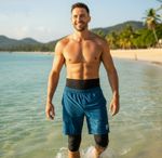 Men’s Sports Shorts Swim Gym Beach | Sharia Compliant Awrah Shorts | Zip Pockets