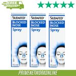 3x - Sudafed Blocked Nose Spray 15ml – (Total 45ml) 100% ORIGINAL ⭐⭐⭐⭐⭐