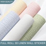 10M Thicken Self Adhesive Thermal Insulation Wallpaper Linen Plain Wall Sticker