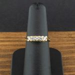 (AGJ) 18ct Yellow Gold 0.33ct Diamond Band Ring Size M 1/2 3.4g