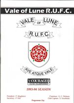 Vale of Lune v Aspatria 16 Apr 1994 RUGBY PROGRAMME