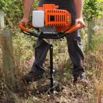52cc 2stroke Petrol Earth Auger Fence Post Hole Borer With 3 Auger Bits 4" 6" 8"