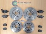Audi TT 1.8T 225bhp 99-05  Front Rear MTEC Drilled Grooved Brake Discs & Pads