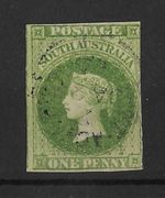 South Australia 1855/58 1d Green Used