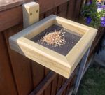 Small Wooden Bird Feeders, Tough Micro Mesh hanging Table for Wild Birds
