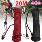 Heavy Duty Rock Tree Climbing Rope Cord 20M Outdoor Safety Rescue Use Emergency
