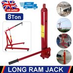 8 Ton Hydraulic Jack Long Ram Single Piston Pump Shop Crane Engine Hoist Lifting