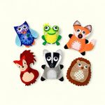 6pcs Woodland Buddies Felt Sewing kits Art Craft Adult Beginners Educational DIY