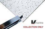 ND Fissured Suspended Ceiling Tiles 595x595 and Polished Chrome Grid Per 5m2  