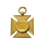 Victorian Sterling Silver Gilt 'Well Behaved Prize' Fob Medal Antique 1887