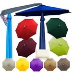 Replacement Fabric Parasol Cover Garden Canopy Patio 2m 2.7m 3m 3.5m lg UK